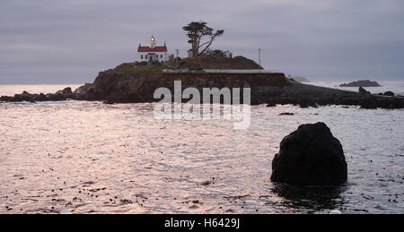 Crescent City California Pacific Coast Battery Point Lighthouse Stock Photo