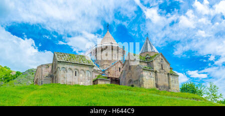 The Goshavank Monastic complex in village Gosh, serves as the historic landmark, it hasn't any religious functions, Armenia. Stock Photo