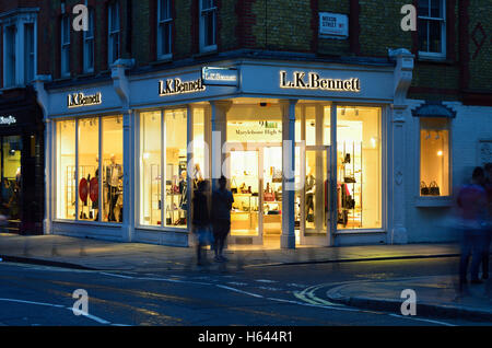 Corner fashion shop, Marleybone High Street, Marylebone, West London W1, United Kingdom Stock Photo