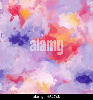 Seamless organic watercolor background soft coloured pattern in vector Stock Vector
