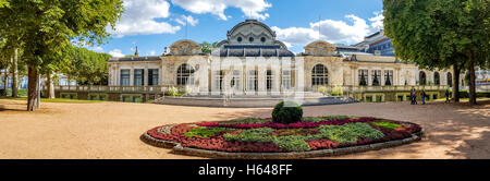 A panoramic view of the Vichy Opera, Convention center (Palais of Congrés(, Allier departement, Auvergne, France Stock Photo