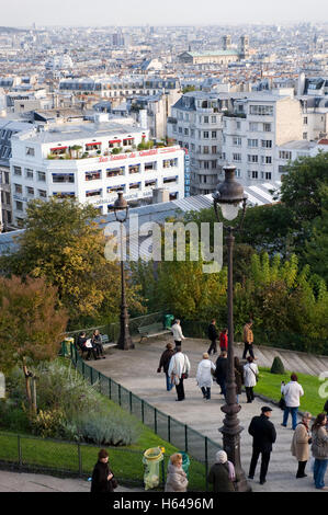 View from the artists' quarter of Montmartre on Paris, France, Europe Stock Photo