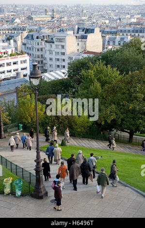 View from the artists' quarter of Montmartre on Paris, France, Europe Stock Photo