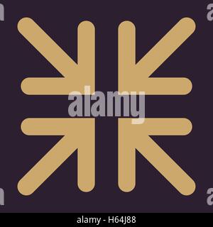 The exit full screen icon. Arrows symbol. Flat Stock Vector