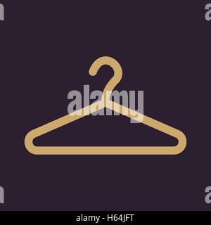 The hanger icon. Coat rack symbol. Flat Vector illustration Stock ...