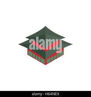 Pagoda in South Korea icon, isometric 3d style Stock Vector