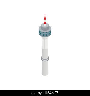 Tower in Seoul icon, isometric 3d style Stock Vector