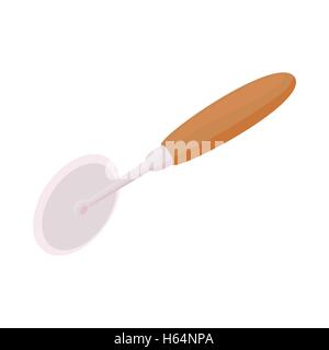 Pizza cutter icon in cartoon style Stock Vector