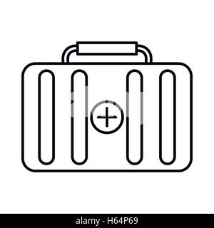 First aid kit icon, outline style Stock Vector