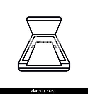 Open scanner icon, outline style Stock Vector