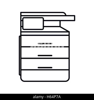 Multipurpose device, fax, copier and scanner icon Stock Vector