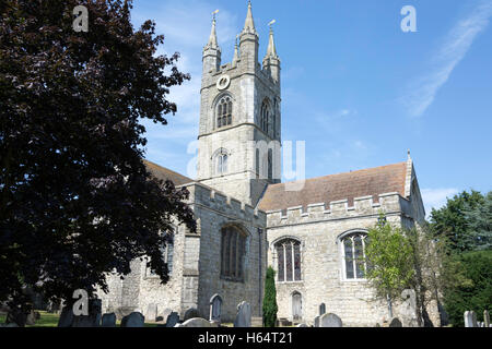 St Mary's Church, Church Yard, Ashford, Kent, England, United Kingdom Stock Photo