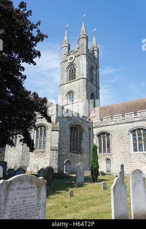 St Mary's Church, Church Yard, Ashford, Kent, England, United Kingdom Stock Photo