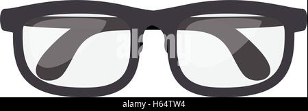 closed glasses with contour black Stock Vector