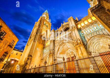 Toledo, Spain. Catedral Primada Santa Maria de Toledo, built in Mudejar gothic style (1226). Castilla la Mancha. Stock Photo