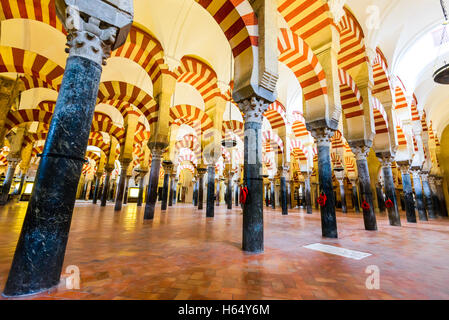 Cordoba, Spain, Interior of The Cathedral and former Great Mosque of Cordoba, Andalusia. Stock Photo