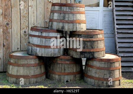 The baskets are stacked up. Stock Photo