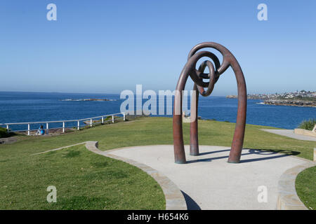 Bondi to Coogee walk is 6 km long located in Sydneys eastern suburbs Stock Photo