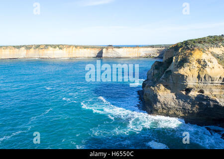 Great Ocean Road is a 243km long road built by retired soldiers Stock Photo