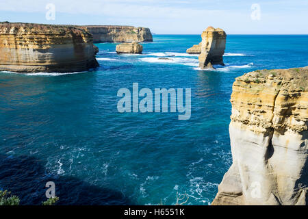 Great Ocean Road is a 243km long road built by retired soldiers Stock Photo