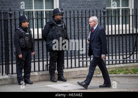 London, UK. 24th Oct, 2016. Downing Street.London.Prime Minister Theresa May meets leaders of the 3 devolved governments ahead of the UK's negotiations to leave the EU.Pic Shows Northern Ireland Deputy First Minister Martin McGuinness arriving in Downing Street Credit:  PAUL GROVER/Alamy Live News Stock Photo