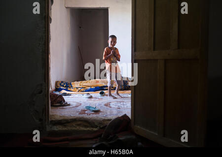 Report on the Saharawi refugee camp of Dakhla, in Tindouf, Algeria on Sunday 16 October 2016. Stock Photo