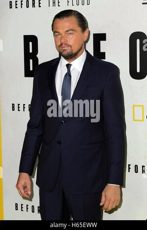 Los Angeles, CA, USA. 24th Oct, 2016. Leonardo DiCaprio at arrivals for BEFORE THE FLOOD Premiere, Bing Theater at LACMA (Los Angeles County Museum of Art), Los Angeles, CA October 24, 2016. Credit:  Priscilla Grant/Everett Collection/Alamy Live News Stock Photo