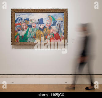 Royal Academy, London, UK. 25th October, 2016. The first major exhibition of Belgian modernist artist James Ensor’s (1860-1949) work to be held in the UK in twenty year, from 29 October 2016 to 29 January 2017. Credit:  artsimages/Alamy Live News. Stock Photo