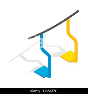 Ski lift icon, isometric 3d style Stock Vector