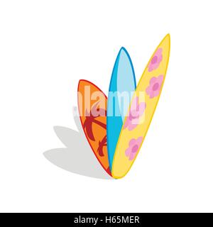 Surf boards icon in isometric 3d style Stock Vector