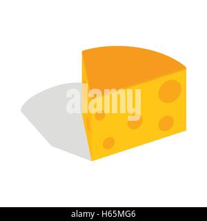 Piece of cheese icon, isometric 3d style Stock Vector