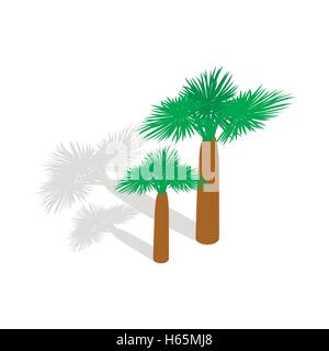 Palms icon in isometric 3d style Stock Vector