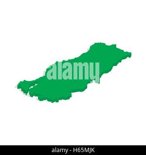 Turkey map icon, isometric 3d style Stock Vector