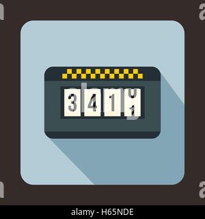 Taximeter icon, flat style Stock Vector