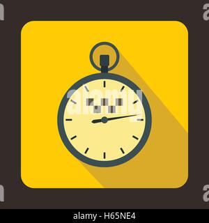 Speedometer in taxi icon, flat style Stock Vector