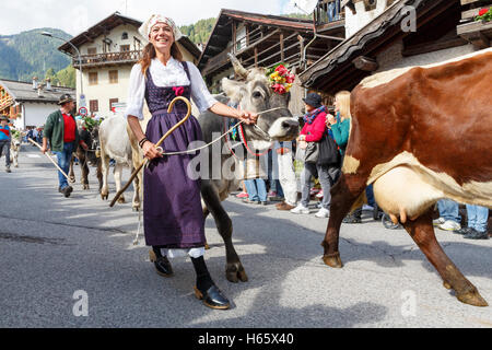 Falcade, Belluno, Italy - September 24, 2016: Se Desmonteghea a great party in Falcade Stock Photo