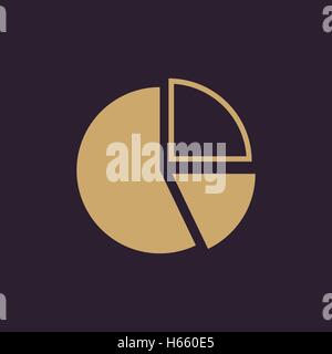The diagram icon. Chart and infograph, infographic, graph, flowchart symbol. Flat Stock Vector