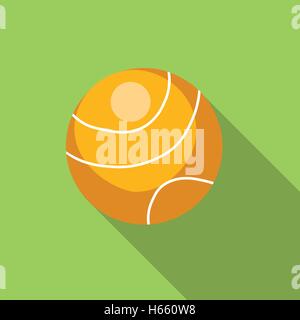 Tennis ball flat icon Stock Vector