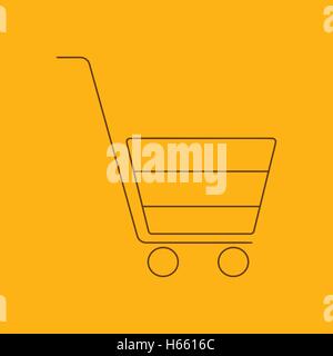 Shopping cart line icon Stock Vector