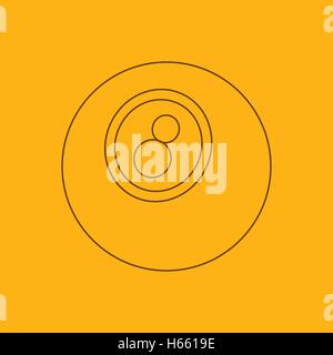 Eightball line icon Stock Vector