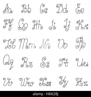 English alphabet icons Stock Vector