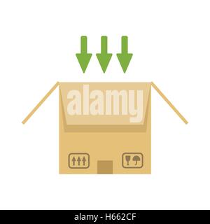Opened cardboard package box Stock Vector