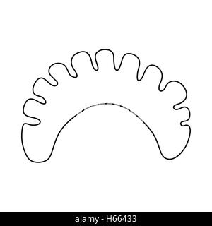 Cheburek icon in outline style Stock Vector