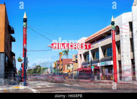 Hillcrest marquee, sign. San Diego, California, USA. Stock Photo