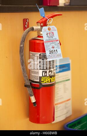 Fire extinguisher in research laboratory Stock Photo - Alamy