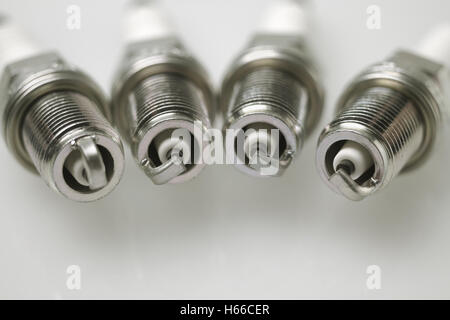 Close Up of Auto Ignition Spark Plugs Stock Photo
