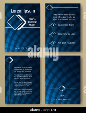 Brochure template cover and page design. Vector illustration Stock Vector