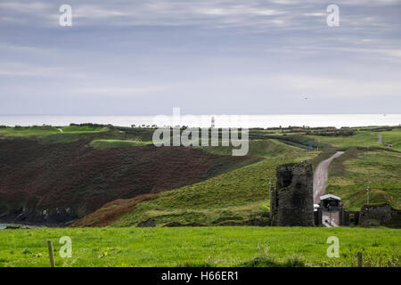 The old Head of Kinsale golf links and lighthouse, County Cork, Ireland. Stock Photo