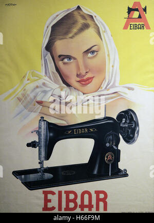 Poster sewing machine alfa eibar Stock Photo