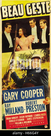 Beau Geste (1939) - Movie Poster - Stock Photo